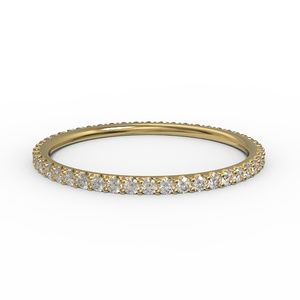 Minimalist Dainty Stackable Gold Eternity Band